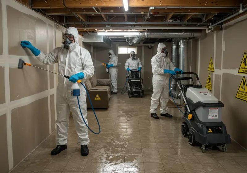 Basement Moisture Removal and Structural Drying process in Butner, NC